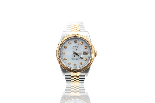 36mm Two Toned Diamond Gold Rolex Oysterquartz DATEJUST